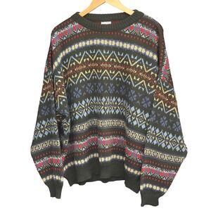 Vintage 90's West Coast Sweater Geometric Grandpacore Gorpcore Dark Academia